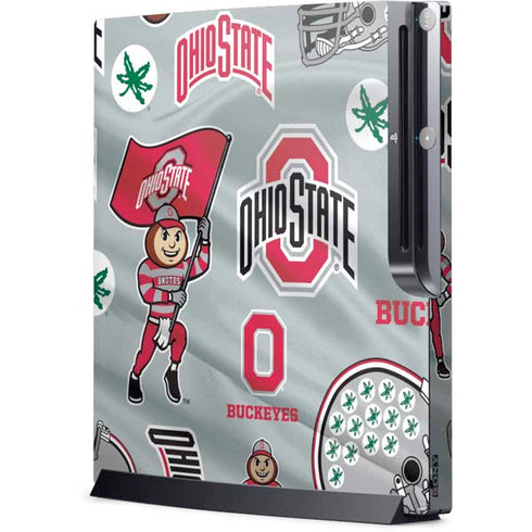 Ohio State University Pattern Playstation 3 & PS3 Slim Skin