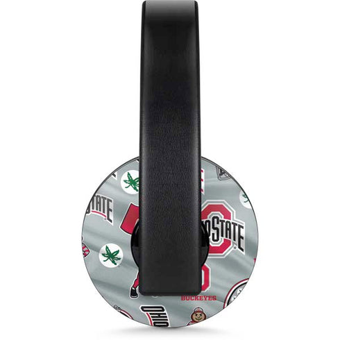 Ohio State University Pattern PlayStation 4 Gold Wireless Headset Skin