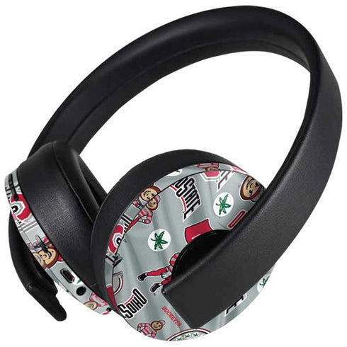 Ohio State University Pattern PlayStation 4 Gold Wireless Headset Skin