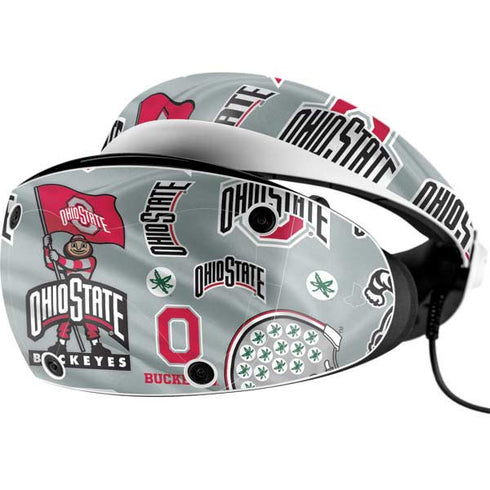Ohio State University Pattern PlayStation VR2 Skin