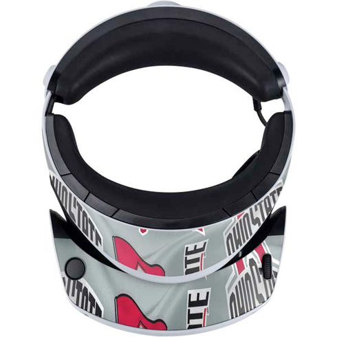 Ohio State University Pattern PlayStation VR2 Skin