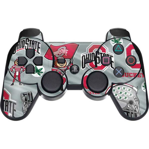 Ohio State University Pattern PS3 Dual Shock wireless controller Skin