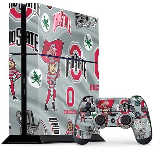 Ohio State University Pattern PlayStation PS4 Skins