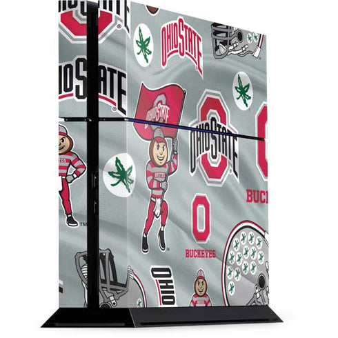 Ohio State University Pattern PS4 Console Skin