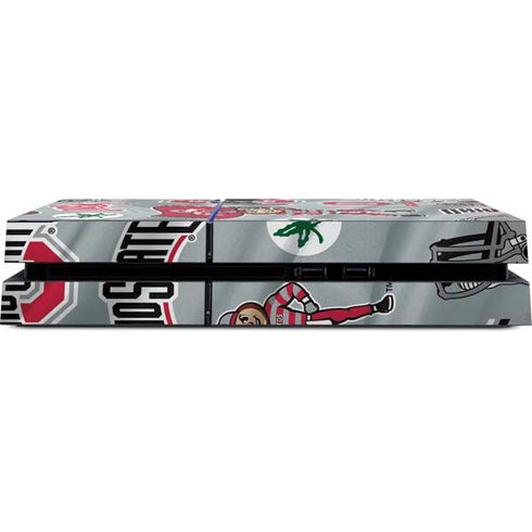 Ohio State University Pattern PS4 Console Skin