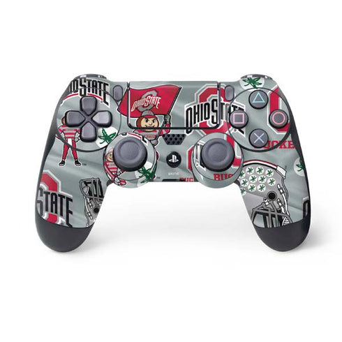 Ohio State University Pattern PS4 Controller Skin