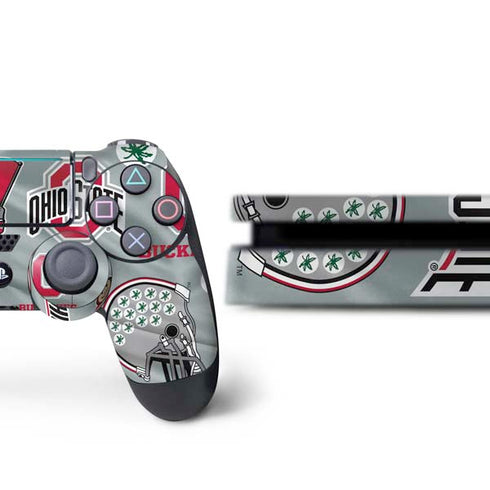 Ohio State University Pattern PS4 Slim Bundle Skin