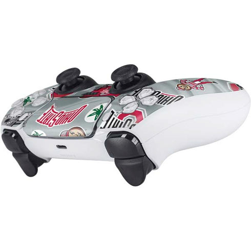 Ohio State University Pattern PS5 Controller Skin