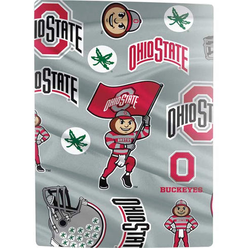 Ohio State University Pattern PS5 Digital Edition Console Skin