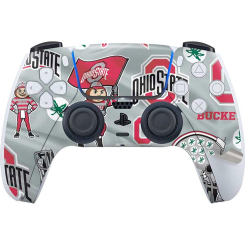 Ohio State University Pattern PS5 Pro Disk Bundle Skin