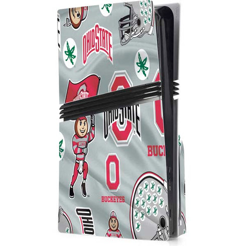 Ohio State University Pattern PlayStation PS5 Skins