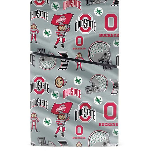 Ohio State University Pattern PS5 Slim Digital Edition Console Skin