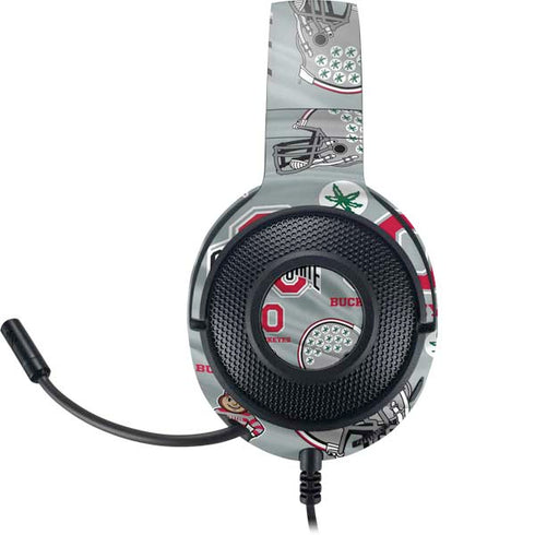 Ohio State University Pattern Razer Kraken X Skin