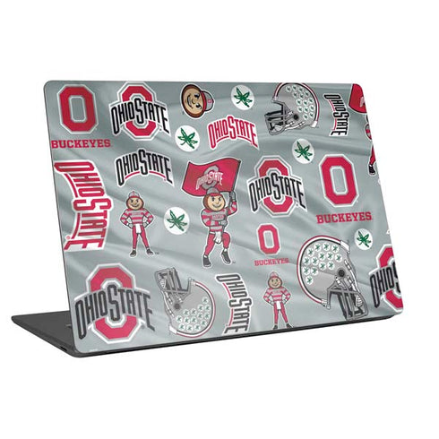 Ohio State University Pattern Universal Laptop 16.6in (13.4 x 9.7in) Skin