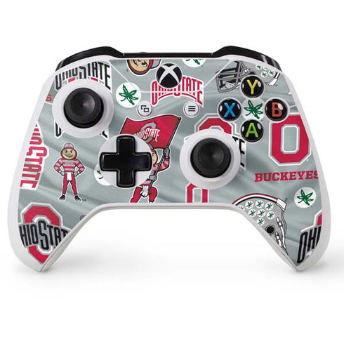 Ohio State University Pattern Xbox One S Console and Controller Bundle Skin