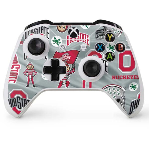 Ohio State University Pattern Xbox One X Controller Skin