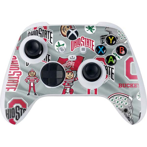 Ohio State University Pattern Xbox Series S Controller Skin