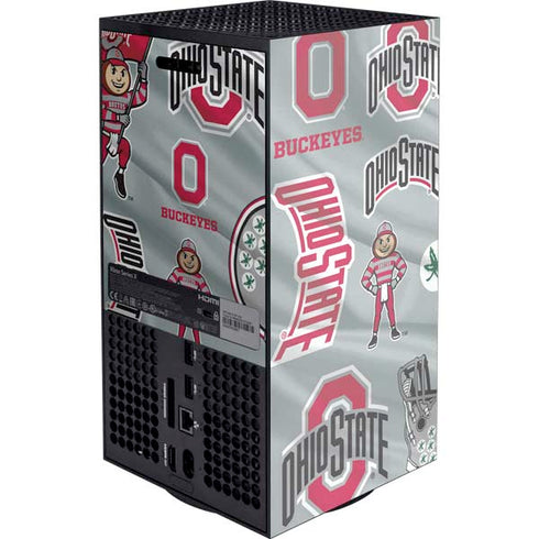 Ohio State University Pattern Xbox Series X Console Skin