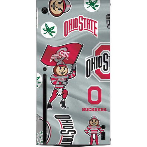 Ohio State University Pattern Xbox Series X Console Skin