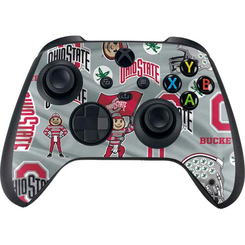 Ohio State University Pattern Xbox Series X Controller Skin