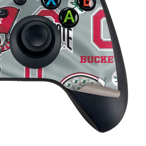 Ohio State University Pattern Xbox Series X Controller Skin