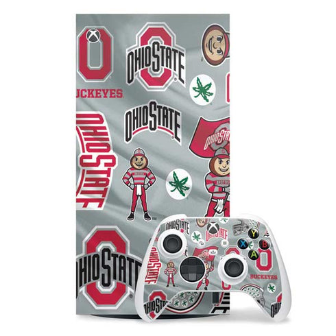 Ohio State University Pattern Xbox Series X Skins