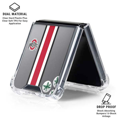 Ohio State University Buckeyes Galaxy Z Flip7 Clear Case