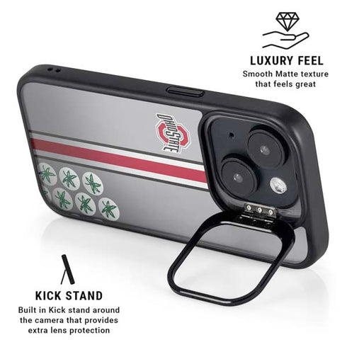 Ohio State University Buckeyes iPhone 15 Plus Kickstand Case