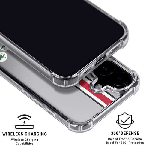 Ohio State University Buckeyes iPhone 16 Clear Case