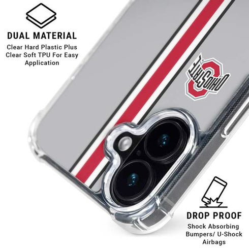 Ohio State University Buckeyes iPhone 16 Clear Case