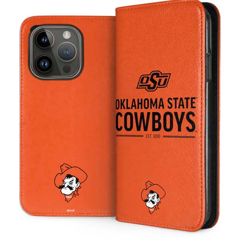 Oklahoma State University OK Cowboys Est 1890 iPhone 15 Pro Folio Case