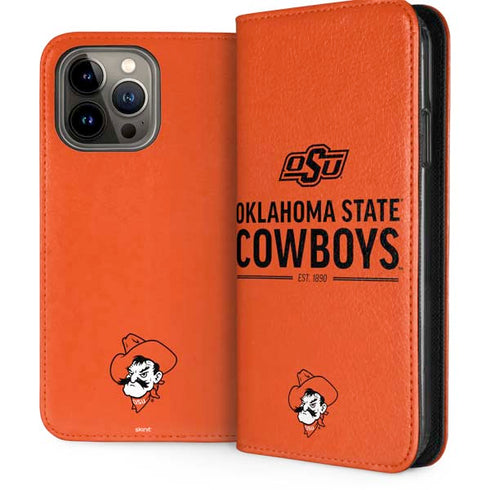 Oklahoma State University OK Cowboys Est 1890 iPhone 15 Pro Max Folio Case
