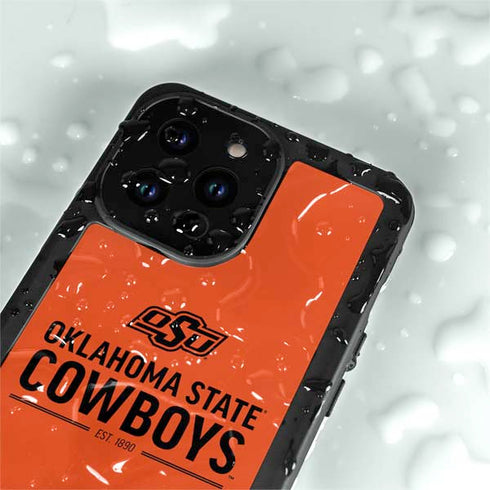 Oklahoma State University OK Cowboys Est 1890 iPhone 15 Pro Waterproof Case