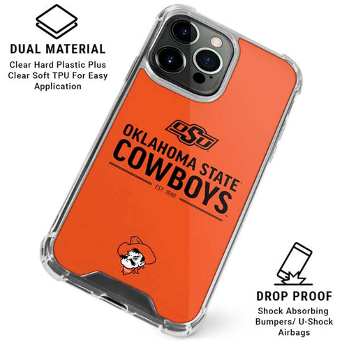 Oklahoma State University OK Cowboys Est 1890 iPhone 16 Pro Max Clear Case