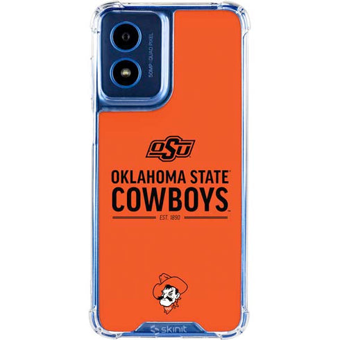 Oklahoma State University OK Cowboys Est 1890 Moto G 5G (2024) Clear Case