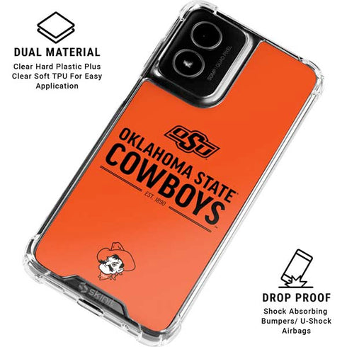 Oklahoma State University OK Cowboys Est 1890 Moto G Power 5G (2024) Clear Case
