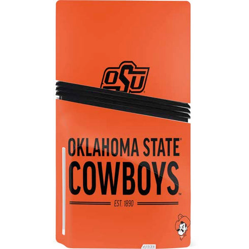 Oklahoma State University OK Cowboys Est 1890 PS5 Pro Disk Console Skin