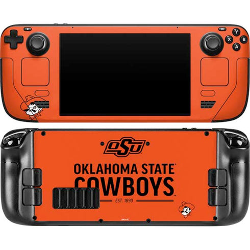Oklahoma State University OK Cowboys Est 1890 Steam Deck Handheld Gaming Computer OLED Skin