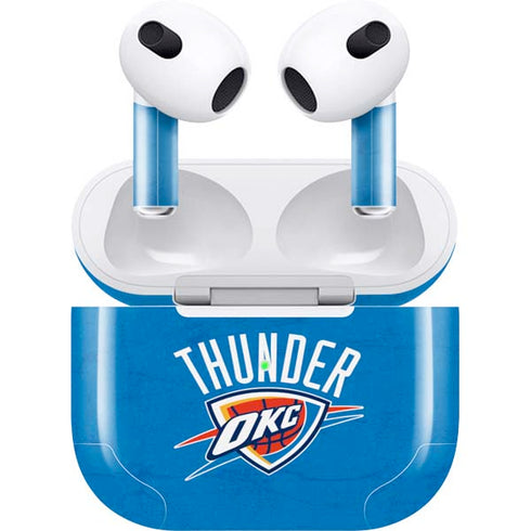 NBA OKC Thunder Distressed Apple AirPods (3rd Gen 2021) Skin