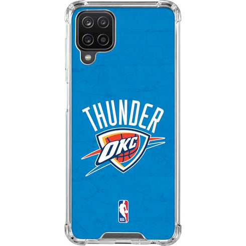 NBA OKC Thunder Distressed Galaxy A12 Clear Case