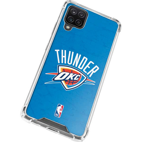 NBA OKC Thunder Distressed Galaxy A12 Clear Case