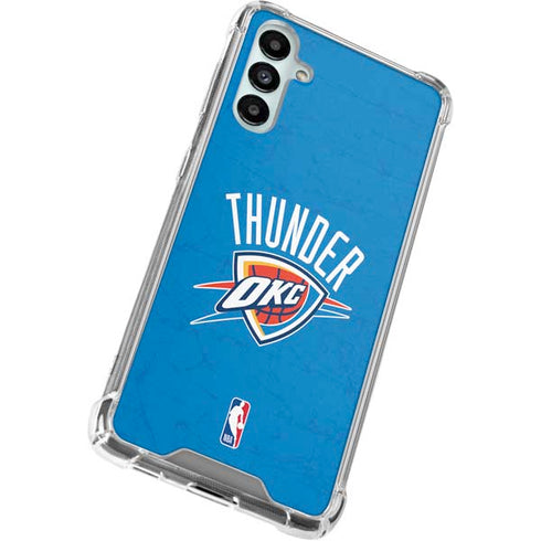 NBA OKC Thunder Distressed Galaxy A14 5G Clear Case