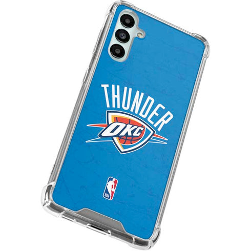 NBA OKC Thunder Distressed Galaxy A15 5G Clear Case