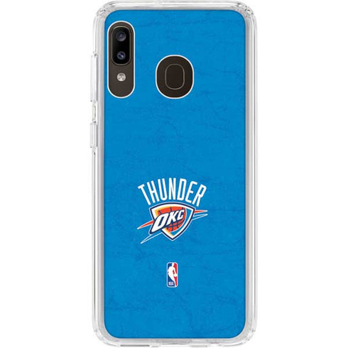 NBA OKC Thunder Distressed Galaxy A20 Clear Case