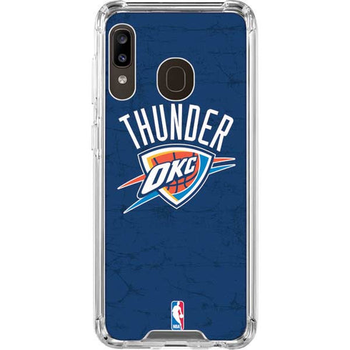 NBA OKC Thunder Distressed Galaxy A30 Clear Case