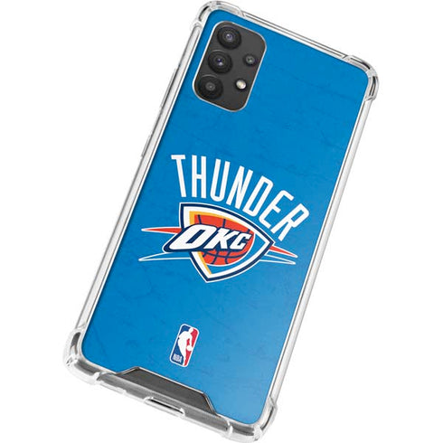 NBA OKC Thunder Distressed Galaxy A32 5G Clear Case