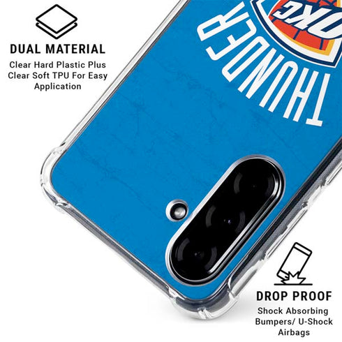 NBA OKC Thunder Distressed Galaxy A36 5G Clear Case