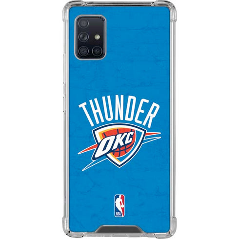 NBA OKC Thunder Distressed Galaxy A51 5G Clear Case