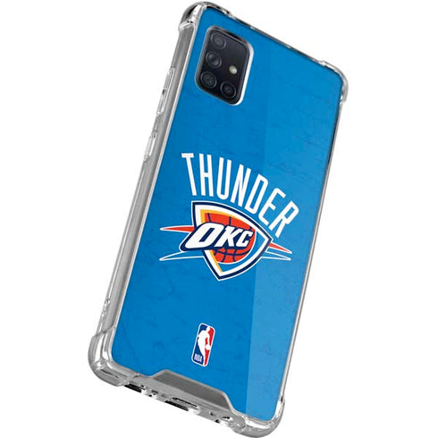 NBA OKC Thunder Distressed Galaxy A51 5G Clear Case