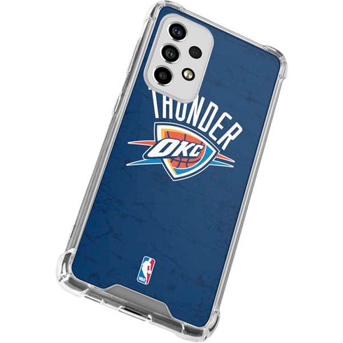 NBA OKC Thunder Distressed Galaxy A53 5G Clear Case